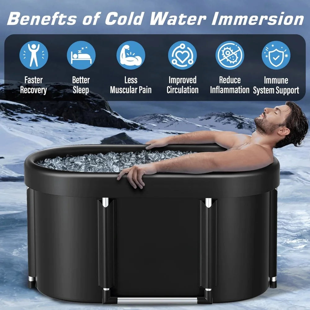 Large Oval Ice Bath Tub Portable Cold Plunge for Athletes
