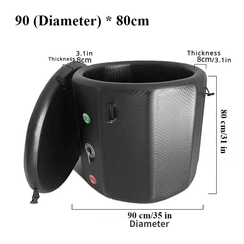 132GAL PRO ICE BATH TUB – Portable Cold Plunge for Athletes w/Pump (150x80cm)