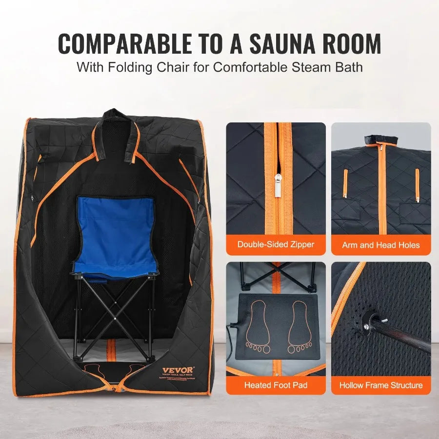 Sauna Blanket for Detoxification 1050W Portable Far Infrared Sauna Tent