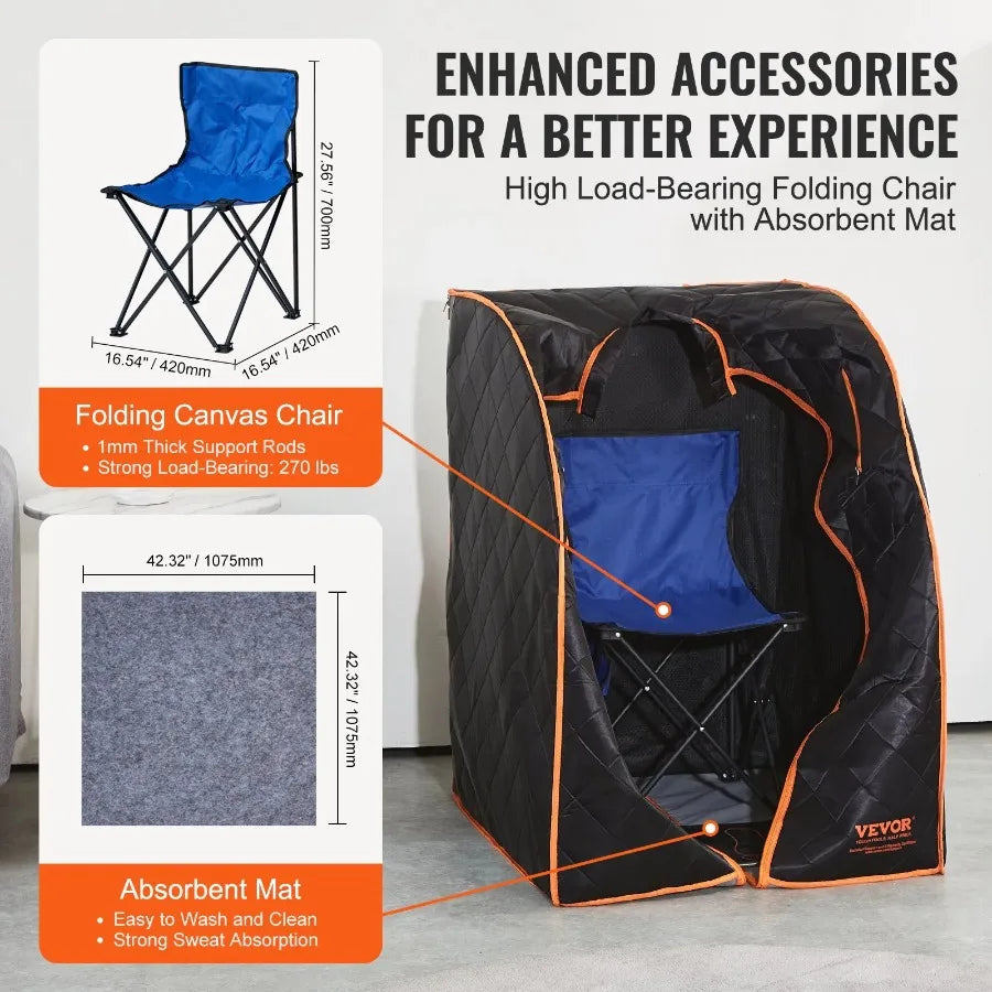 Sauna Blanket for Detoxification 1050W Portable Far Infrared Sauna Tent
