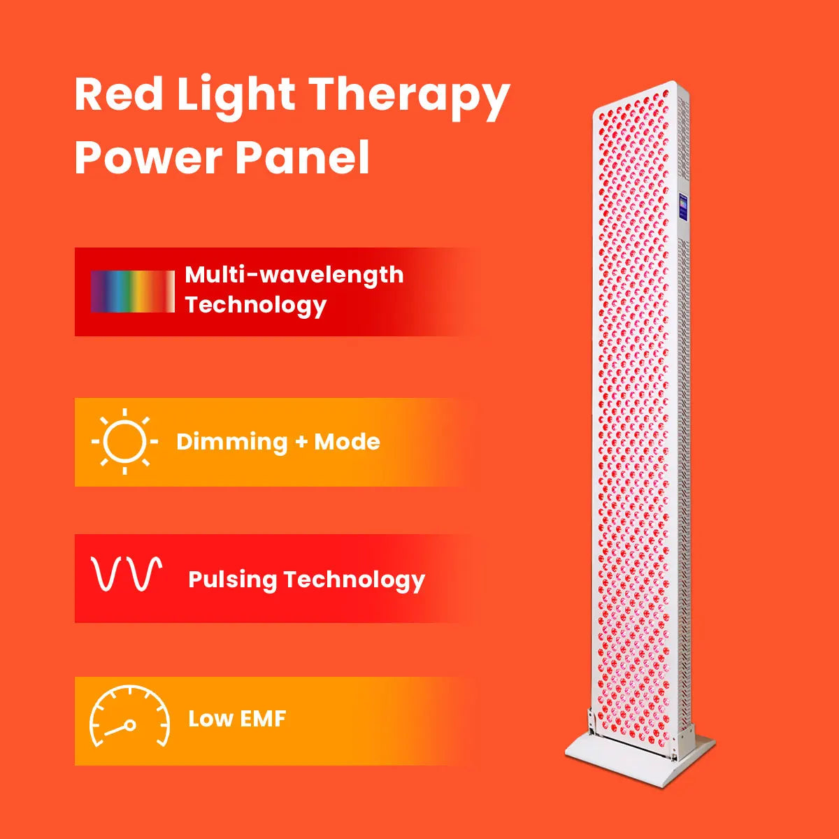 Red Light Therapy Panel with Remote
