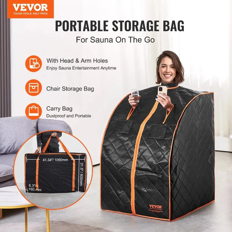 Sauna Blanket for Detoxification 1050W Portable Far Infrared Sauna Tent