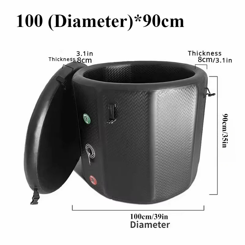132GAL PRO ICE BATH TUB – Portable Cold Plunge for Athletes w/Pump (150x80cm)