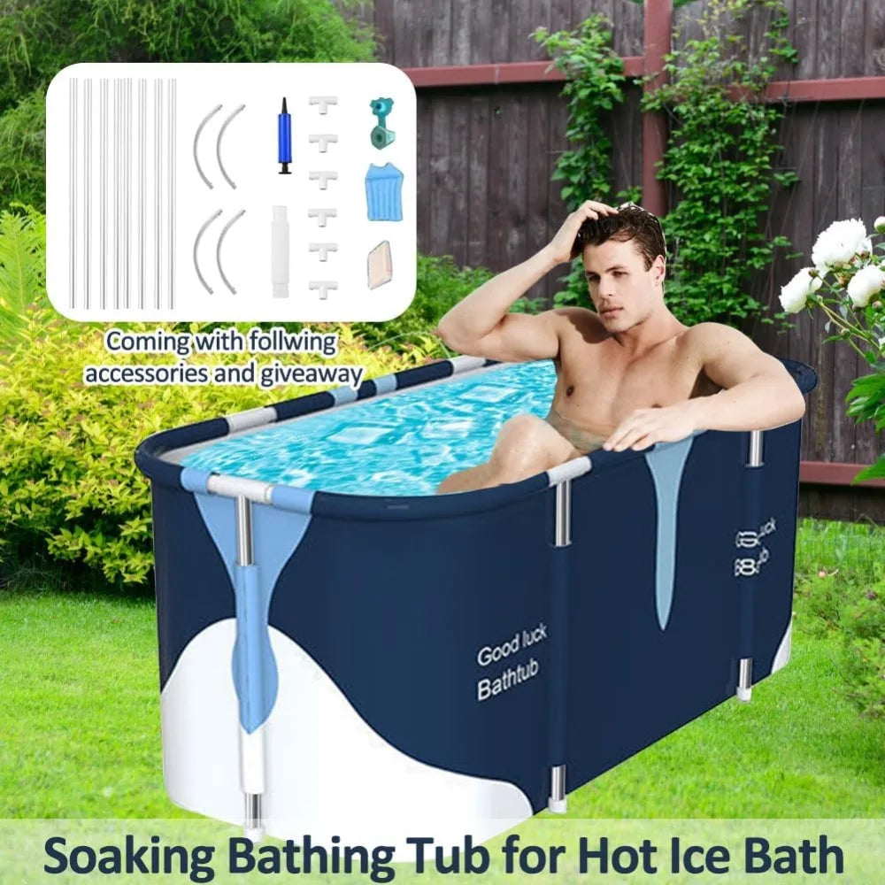 55" Foldable Spa Tub with Metal Frame